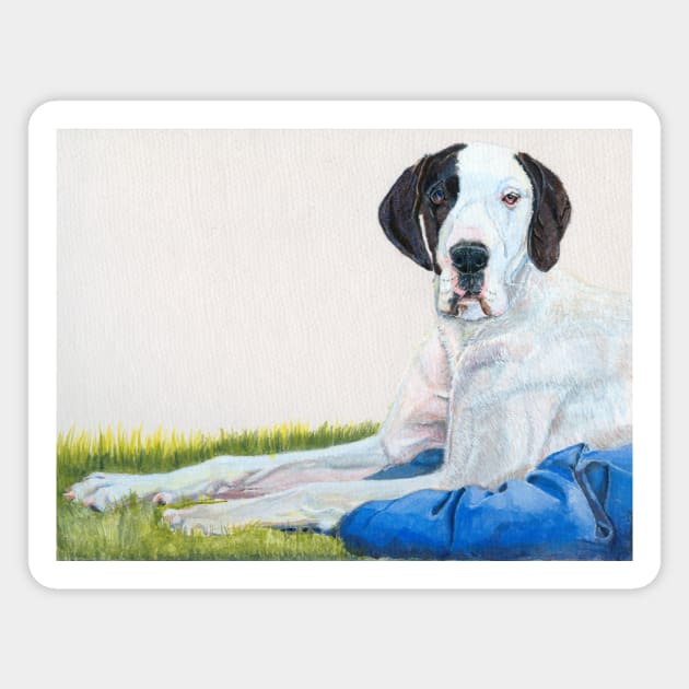 Great dane - harlequin Magnet by doggyshop